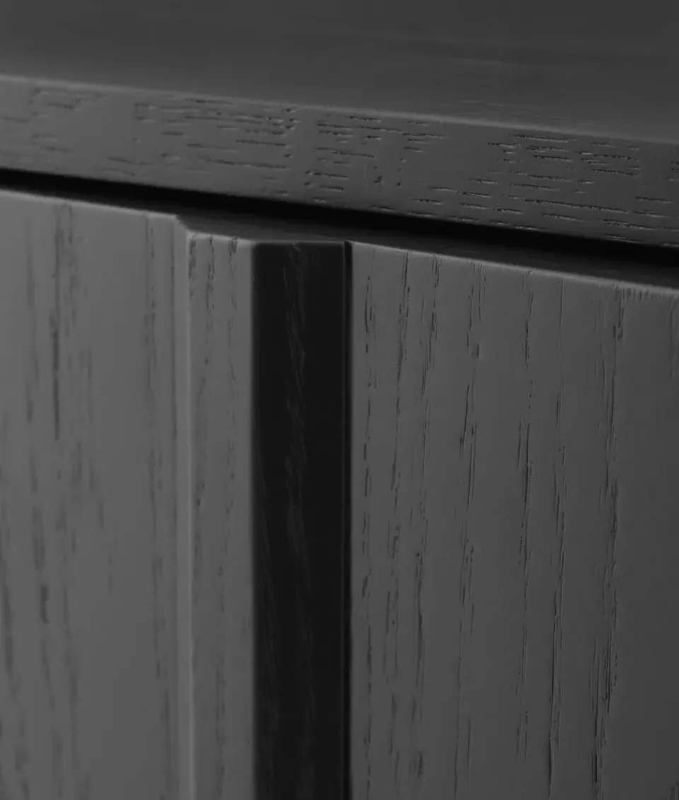 Outlet Normann Copenhagen Rib sideboard low, Soft Black