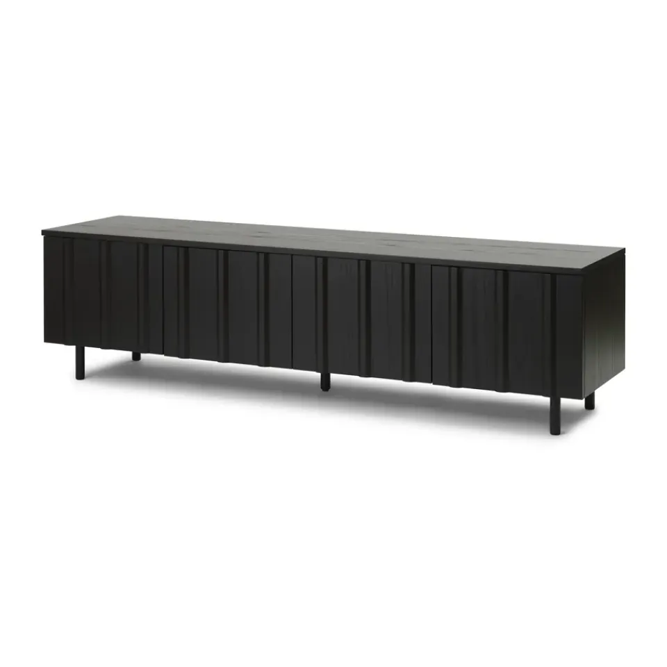 Outlet Normann Copenhagen Rib sideboard low, Soft Black