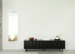 Outlet Normann Copenhagen Rib sideboard low, Soft Black