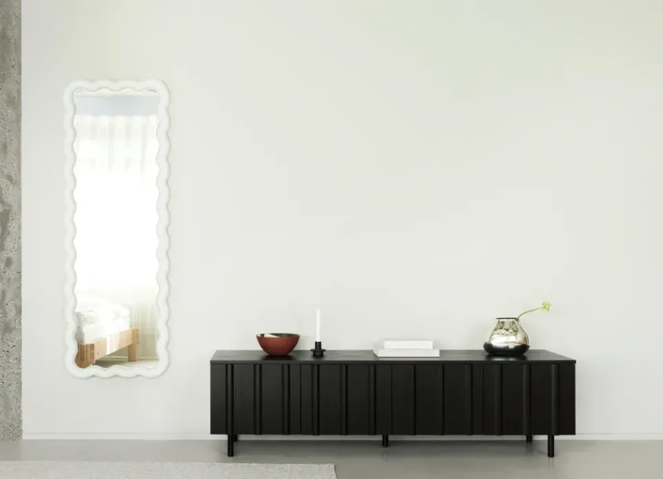 Outlet Normann Copenhagen Rib sideboard low, Soft Black