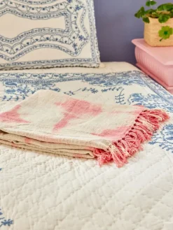 Best RICE blanket 125x150 cm, Tie-dye, soft Pink