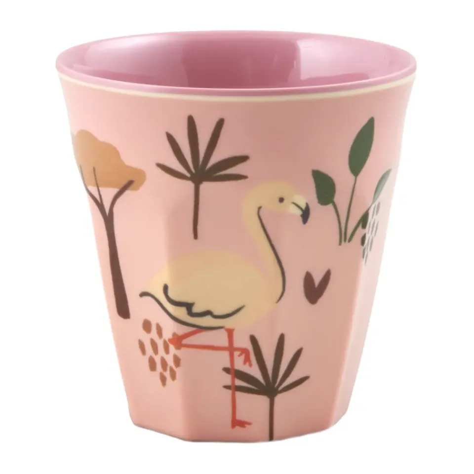 Outlet RICE children's cup melamine, Jungle Animal Pink