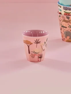Outlet RICE children's cup melamine, Jungle Animal Pink