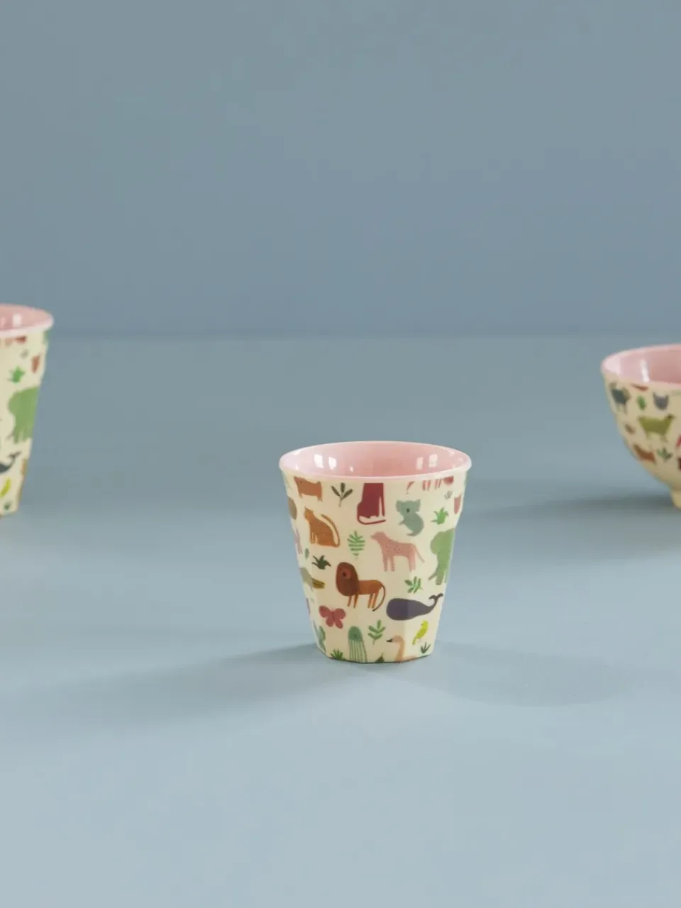Children's Mugs|Plastic Cups^RICE children's cup melamine, Sweet Jungle Print-Soft Pink