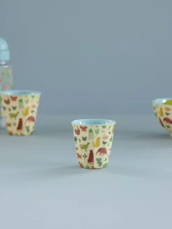 Plastic Cups^RICE children's cup melamine, Sweet Jungle Print-Soft Blue