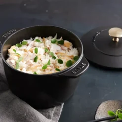 Outlet STAUB Rice cocotte cast iron pot 1.6 L, Black