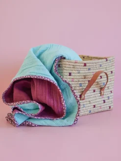 Baby Blankets^RICE cotton blanket 140x200 cm, Multi BluePurple