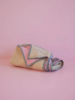 Hot RICE cotton blanket 140x200 cm, Sand BeigePink