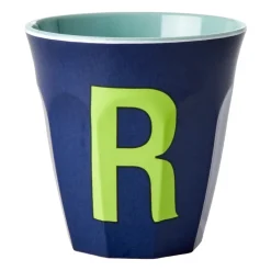 RICE melamin cup medium letter - R 30 cl, Dark blue BlueGreen