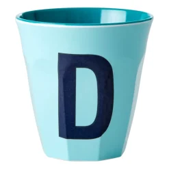 Children's Mugs|Plastic Cups^RICE melamin cup medium letter - D 30 cl, Mint Blue