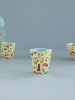 Children's Mugs|Plastic Cups^RICE melamine cup medium, Sweet Jungle Print-Soft Blue