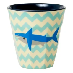 Children's Mugs|Plastic Cups^RICE melamine cup medium, Shark Blue