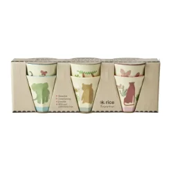 Clearance RICE melamine cup small 6-pack, Sweet Jungle Multi