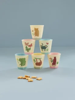 Clearance RICE melamine cup small 6-pack, Sweet Jungle Multi