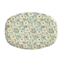 Sale RICE melamine plate 22x30 cm, Summer bloom Blue