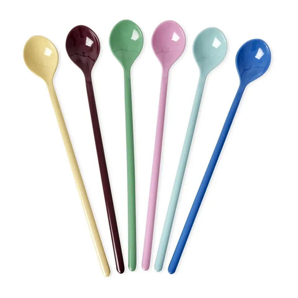 Discount RICE melamine spoon long 6-pack, Show your true colours. Multi
