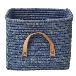 Storage For The Kids Room|Storage Baskets^RICE raffia storage basket, Blue