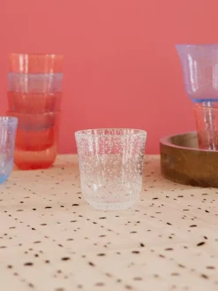 Plastic Glasses^RICE tumbler glass bubble design acrylic 41 cl, Clear Transparent