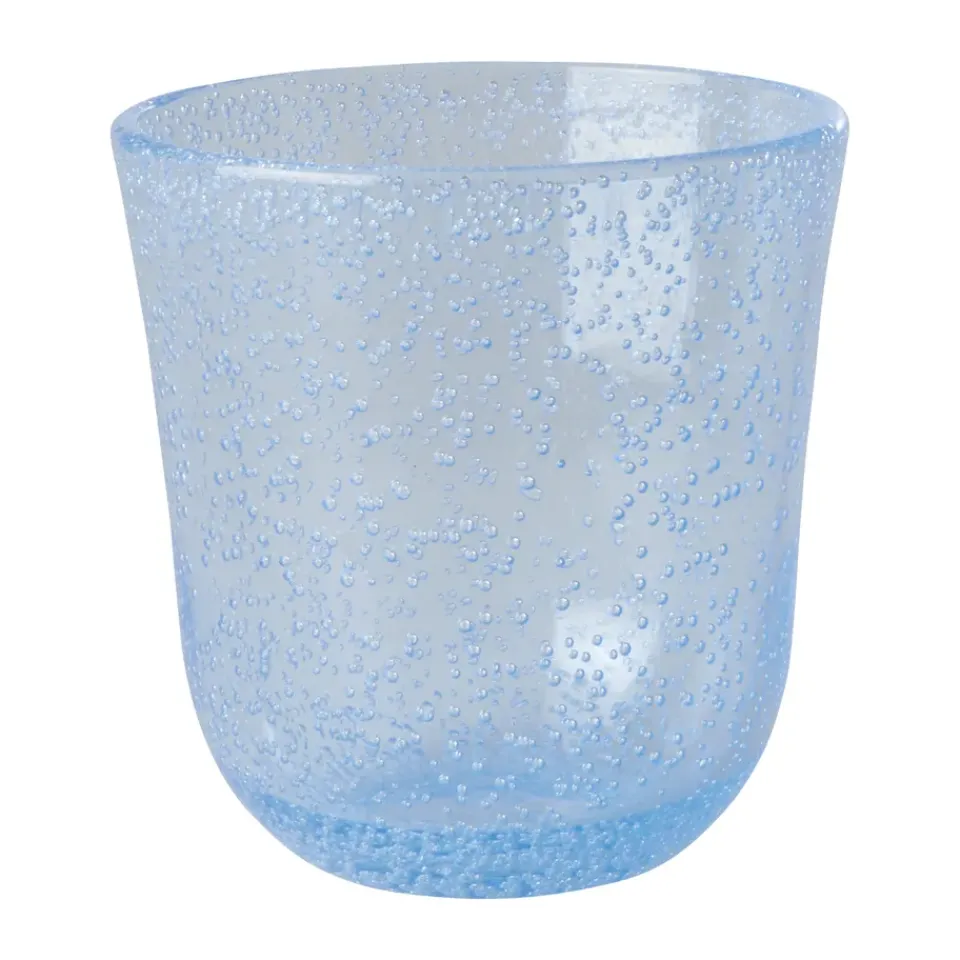 Plastic Glasses^RICE tumbler glass bubble design acrylic 41 cl, Mint GreenBlue