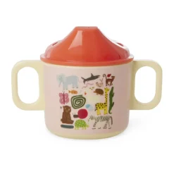 Clearance RICE wildlife children's mug with two handles 25 cl, Pink