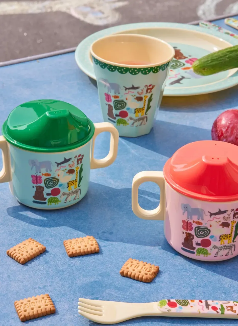 Clearance RICE wildlife children's mug with two handles 25 cl, Pink