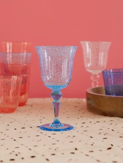 Plastic Glasses|Wine Glasses^RICE wine glass bubble design 36 cl, Mint Blue