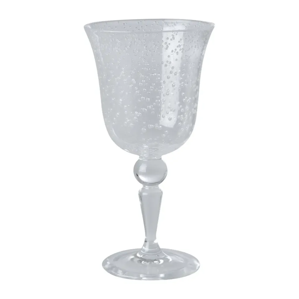 Plastic Glasses^RICE wine glass bubble design 36 cl, Clear Transparent