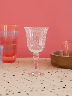 Plastic Glasses^RICE wine glass bubble design 36 cl, Clear Transparent