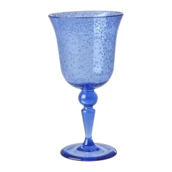 Hot RICE wine glass bubble design 36 cl, Blue