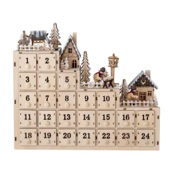 Discount Bloomingville Richie Christmas calender 33x38 cm, Nature BeigeBrown
