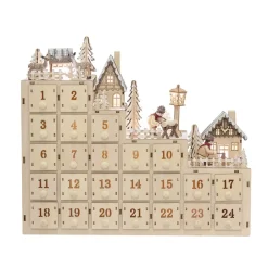 Discount Bloomingville Richie Christmas calender 33x38 cm, Nature BeigeBrown