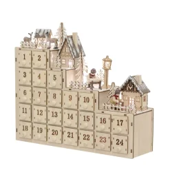 Discount Bloomingville Richie Christmas calender 33x38 cm, Nature BeigeBrown