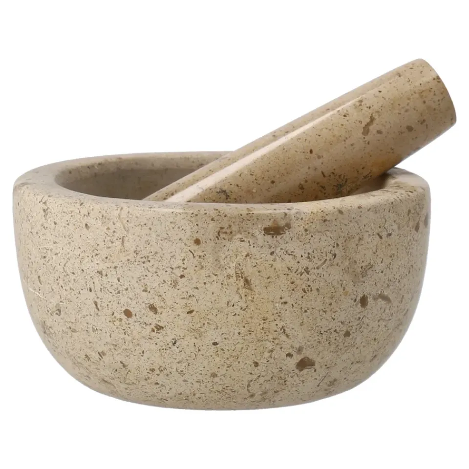 Outlet Scandi Living Ridge mortar Ø14x7 cm, Marble Brown