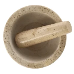 Outlet Scandi Living Ridge mortar Ø14x7 cm, Marble Brown