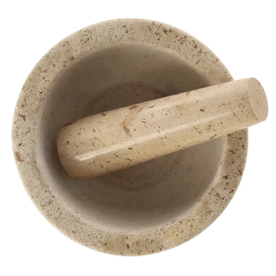 Outlet Scandi Living Ridge mortar Ø14x7 cm, Marble Brown