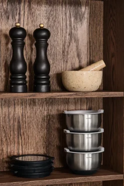 Outlet Scandi Living Ridge mortar Ø14x7 cm, Marble Brown