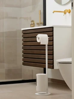 New Zone Denmark Rim freestanding toilet paper holder, White