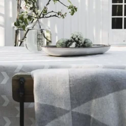 Cotton Blankets & Throws^Scandi Living Rime cotton throw, fog Grey