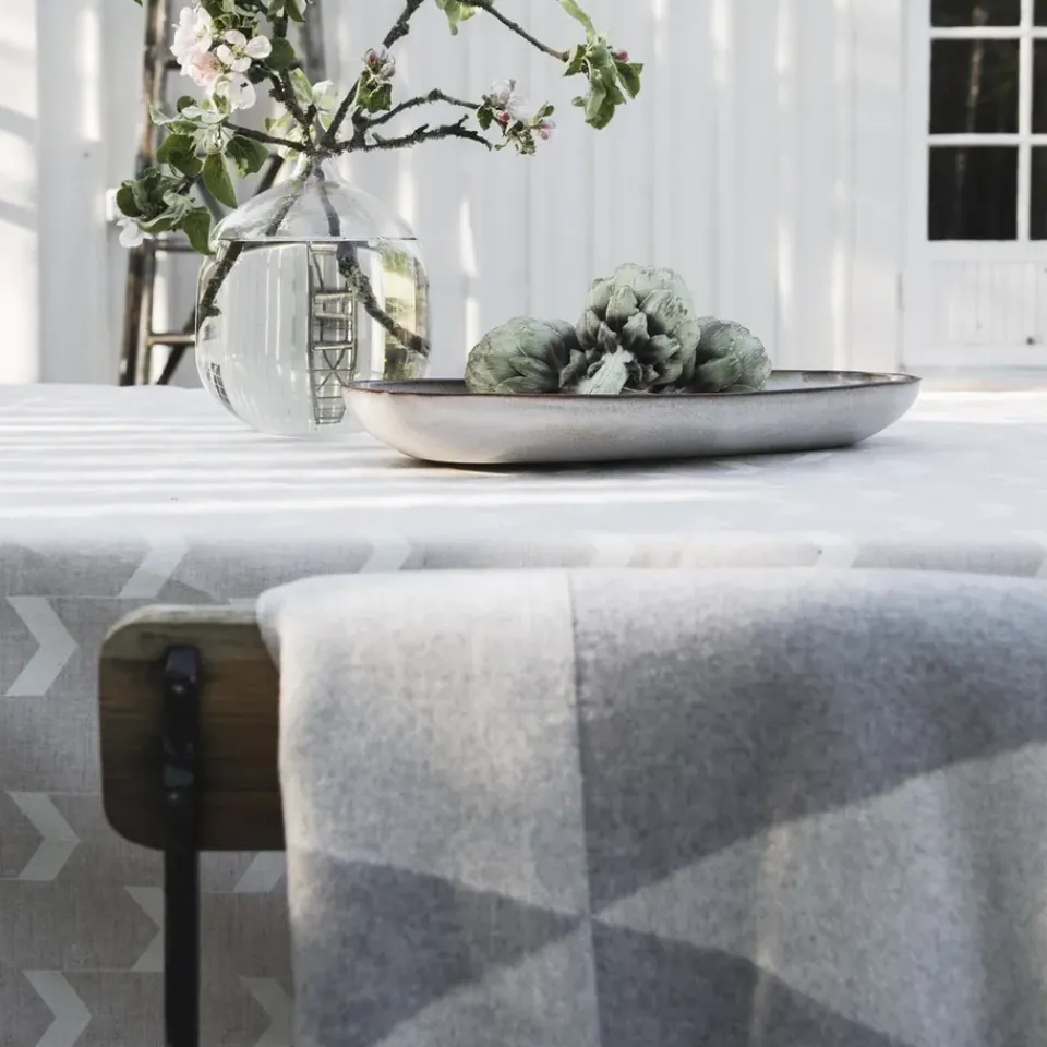 Cotton Blankets & Throws^Scandi Living Rime cotton throw, fog Grey