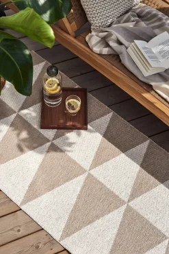Rug Runners|Rugs For Outdoors^Scandi Living Rime plastic rug greige, 70x250cm Beige