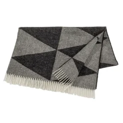 Wool Blankets & Throws^Scandi Living Rime wool throw, charcoal Black