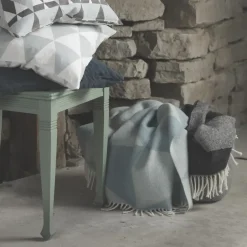 Wool Blankets & Throws^Scandi Living Rime wool throw, charcoal Black