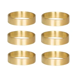 Napkin Rings & Holders^Broste Copenhagen Ring napkin ring 6-pack, matte brass White