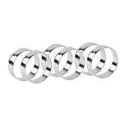 Napkin Rings & Holders^Broste Copenhagen Ring napkin ring 6-pack, Silver finish Silver-coloured