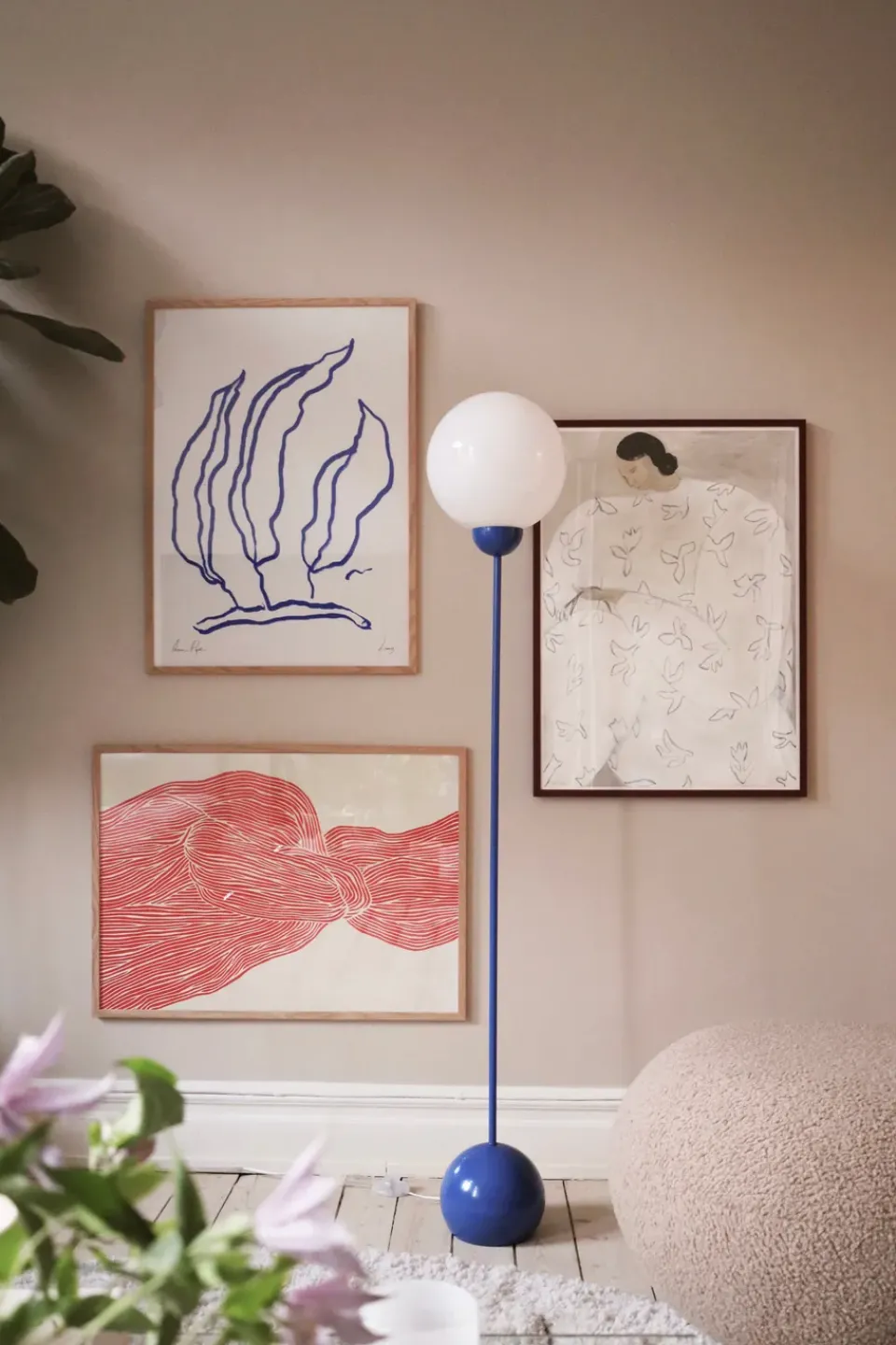 Sale Globen Lighting Ripley floor lamp, Blue Beige
