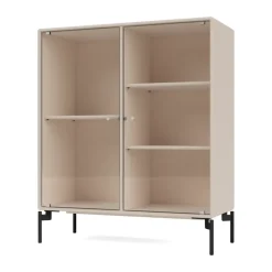 Best Montana Ripple II display cabinet 69.6x82.2x30 cm, Clay-legs black Grey