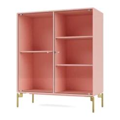 Display & Glass Cabinets|Display & Glass Cabinets^Montana Ripple II display cabinet 69.6x82.2x30 cm, Ruby-legs brass Pink