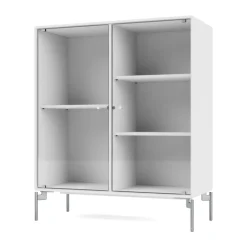 Display & Glass Cabinets|Display & Glass Cabinets^Montana Ripple II display cabinet 69.6x82.2x30 cm, Snow-legs chrome White
