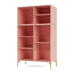 Sale Montana Ripple III display cabinet 69.6x117.6x38 cm, Ruby-legs brass Pink