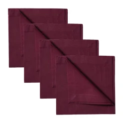 Discount Linum Robert napkins 4-pack, Burgundy Red